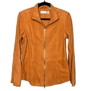 Dana Buchman 100% Suede Double Zip Women's Jacket Size 10